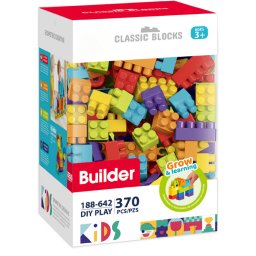 Set de Constructie Bufnitel Classic Blocks 370 Piese 3 Ani+ Multicolor