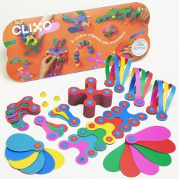 Set de Constructie Magnetic Clixo Super Rainbow 60 Piese 4 Ani+ Multicolor