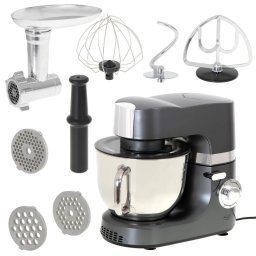 Robot Planetar Adler AD 4221 Capacitate 7L 6 Trepte de Viteza Functia Pulse Masina de Tocat Carne 4 Functii 2200W Gri/Argintiu