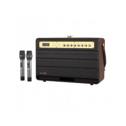 Boxa Portabila W-King K6L Wireless Bluetooth + 2 Microfoane fara Fir 120W Maro