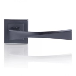 Maner Cu Rozeta Patrata Yale 35-ZR-8x8-A001-CE-56-61 Pentru Usa Exterior Aluminiu Negru