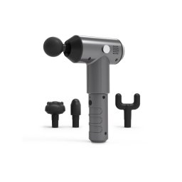 Pistol De Masaj MEDISANA MG 500 Cu 3 Niveluri Puternice De Vibratie Si 4 Accesorii Maner Ergonomic Carcasa Calatorie Gri