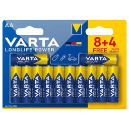 BATERIE ALCALINA LONGLIFE POWER LR03 8+4 Varta VARTA