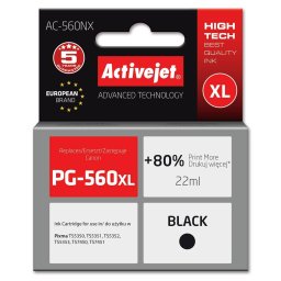 Cartus Cerneala ActiveJet AC-560NX Compatibil Canon 22ML Negru
