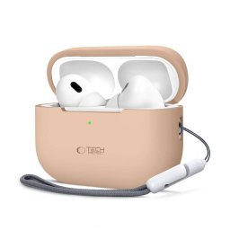 TECH-PROTECT Silicone compatibila cu Apple AirPods Pro / Pro 2 Caffe Latte