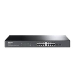 Switch TP-Link L2+ Cu Management 16 Porturi Gigabit + 2 Sloturi SFP Negru