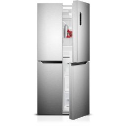 Side by Side Tesla WG RM3400FHXE 362L EH180 Full No Frost LED Touch Screen Inox