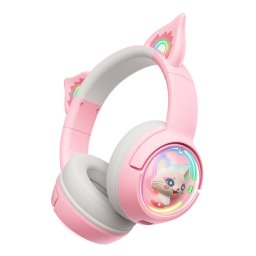 Casti Onikuma B5 Gaming Bluetooth RGB USB-C 850mAh Roz