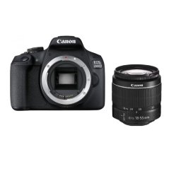 Aparat Foto Canon EOS 2000D DSLR 24.1MP + Obiectiv EF-S 18-55mm DC III Negru