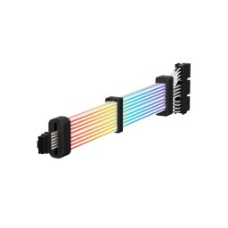 Adaptor Cablu de Alimentare Gamemax 3x 8pini PCI-e la 12VHPWR Iluminare ARGB Negru