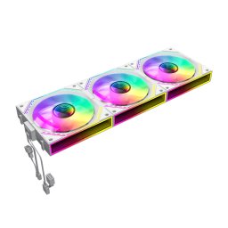 Kit 3 Ventilatoare Gamemax FN12A-S3I 120MM Iluminare ARGB Alb