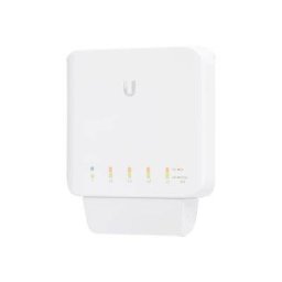 Switch Ubiquiti USW Flex 5 Ports 4x GE (10/100/1000) PoE+ 1x GE (10/100/1000) PoE++ 3 Alb