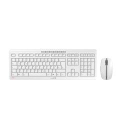 Kit Tastatura si Mouse Cherry JD-8500DE-0 / JD8500G Wireless DE Qwertz 2400dpi Alb/Gri
