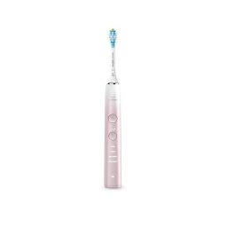 Periuta de Dinti Sonica Philips Sonicare DiamondClean 9000 HX9911/84 4 Moduri de Curatare 3 Nivele Intensitate Senzor Presiune BrushSync Aplicatie Sonicare Wireless Bluetooth Toc Transport Baza de Incarcare Roz