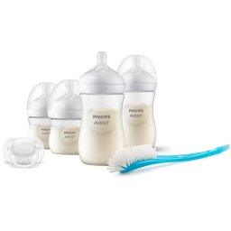 Set Philips-Avent Natural Response SCD838/11 4 Biberoane pentru Nou-Nascut Suzeta UltraSoft 0 - 6 Luni Alb