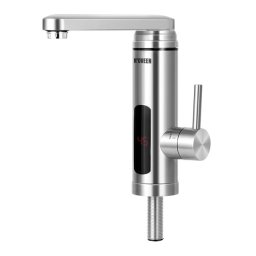 Robinet Electric pentru Incalzit Apa Noveen IWH560 din Inox Montare pe Blat Clasa Energetica A Protectie la Supraincalzire 3600W Argintiu