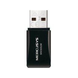Adaptor Wireless TP-Link MERCUSYS MW300UM 300Mbps N Mini USB 2.0 Negru