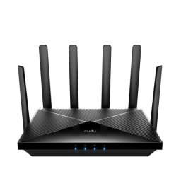 Router Wireless CUDY AX3000 P5 Dual Band Wi-Fi 6 5G Dual SIM 6 Antene Externe Gigabit Negru