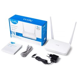 Router Wireless CUDY N300 2 Antene Externe WR300 Alb