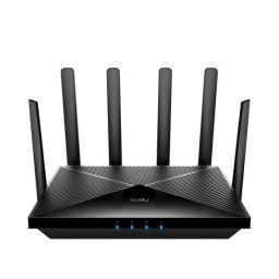 Router Wireless CUDY AX1800 LT18 Dual Band Wi-Fi 6 4G Dual SIM 6 Antene Externe Gigabit Negru