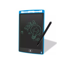 Tableta Grafica LED Procart pentru Scris si Desenat Creion Stylus Buton Stergere Automata 3 Ani+ Albastru-Negru