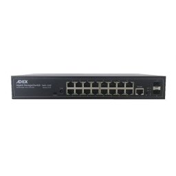 Switch Adex ADS216GRP-VPO-2FO-RM 16x GLAN PoE Management Negru