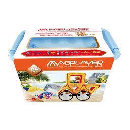 Joc De Constructie MAGPLAYER Magnetic 64 Piese Multicolor 3-10 Ani