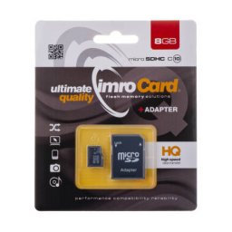 Card IMRO microSDHC 8Gb Clasa 10 Cu Adaptor