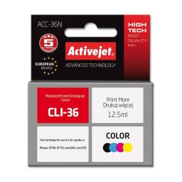 Cartus Cerneala ActiveJet ACC-36N Ink Compatibil Canon CLI-36 Supreme Color