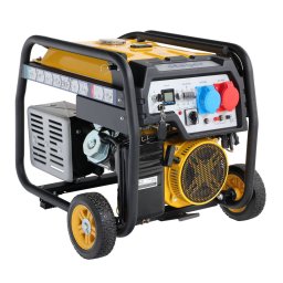 Generator Curent Stager FD 10000ER-E3R Automatic Open-Frame 8.5kW Trifazat Benzina Pornire Electrica Galben/Negru