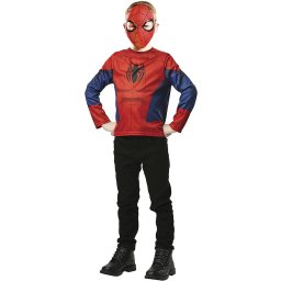Set Costum Spiderman Rubies 300108 Bluza si Masca Varsta 5 - 8 Ani Rosu/Albastru