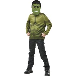 Set Costum Hulk Rubies 300112 Bluza si Masca Varsta 5 - 8 Ani Verde