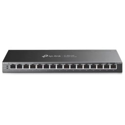 Switch TP-Link TL-SG116P 16 Porturi Gigabit PoE+ Carcasa Metalica 32 Gbps fara Management Gri
