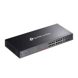 Switch TP-Link Omada DS1018GMP fara Management 18 Porturi Gigabit (16 Porturi POE+ cu Buget Total 250W) Carcasa Metalica Montabila in Rack Negru