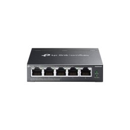 Switch TP-Link Omada ES205GP Easy Managed 5 Porturi Gigabit (4 Porturi POE+ Buget Total 65W) Carcasa Metalica Negru