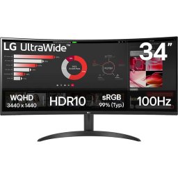 Monitor LED Curbat LG UltraWide 34WR50QK-B 34 inch UWQHD VA 5ms 100Hz Black
