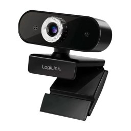 Camera Web Logilink UA0371 Full-HD Rezolutie Video 1920x1080 Inclinare 30 Grade Rotatie 180 Grade Microfon Cablu 1.45M Negru