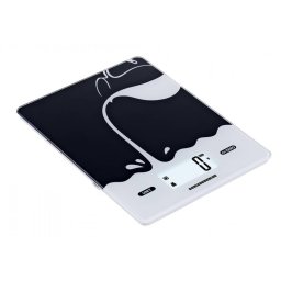 Cantar De Bucatarie Heinner HKS-BK5USB Sticla Securizata Display LCD Alb-Negru