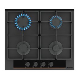 Plita Gaz Pyramis 2082 Cooper Line Sticla Negru