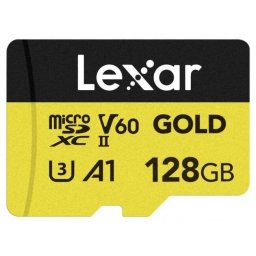 Card Lexar 128GB microSDXC Professional GOLD UHS-II A1 C10 U3 V60