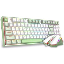 Kit Tastatura si Mouse Redragon Ultimate Gaming Rig Iluminare RGB Alb