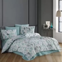 Lenjerie Pat Dublu Studio Casa Bubble Marine Polycotton Cearceaf Pilota 180 x 200Cm Cearceaf Pat 200 x 220Cm 2 Fete De Perna 50 x 70Cm Multicolor