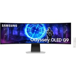 Monitor OLED Gaming Curbat Samsung Odyssey OLED G9 G95SD LS49DG950SUXDU 49 inch Dual QHD 0.03ms 240Hz White