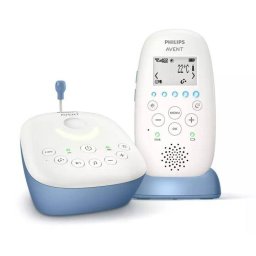 Sistem DECT de Monitorizare pentru Copii Philips-Avent SCD735/52 Proiector Lumina Nocturn Termometru Raza 330M Autonomie 24 Ore Alb/Albastru