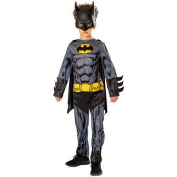 Costum de Carnaval Rubies Batman Standard Salopeta Cu Pelerina Masca +3ani Negru/Gri