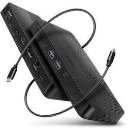 Docking Station AXAGON HMC-U4 Dual 4K Audio USB4 USB-A USB-C HDMI DisplayPort Ethernet PD SD/microSD Slot