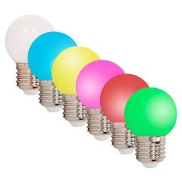 Set 6 Becuri Ibiza Light Led E27 G45 0.5W Multicolor