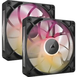 Ventilatoare carcasa Corsair iCUE LINK RX140 Max RGB 2x140mm Starter Kit Black