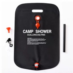 Dus Portabil Pentru Camping Procart Capacitate 20l Supapa Maner Negru