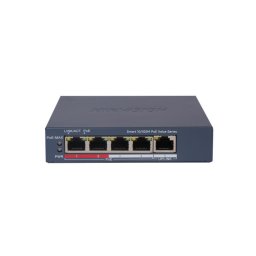 Switch Hikvision DS-3E1105P-EI/M(V2), 4 Ã 10/100 Mbps PoE port Smartmanaged Gri